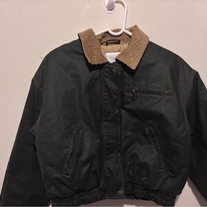 Daydreamer Black Jacket with Tan Collar